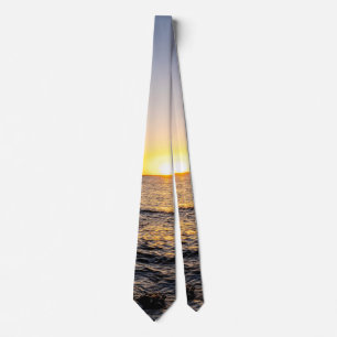 Sailboat und Jetty Sunset Krawatte