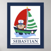 Sailboat und Monkey Custom Wall Print Poster (Vorne)