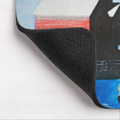 Sailboat und Red Lighthouse Wasserfarbe Mousepad (Ecke)