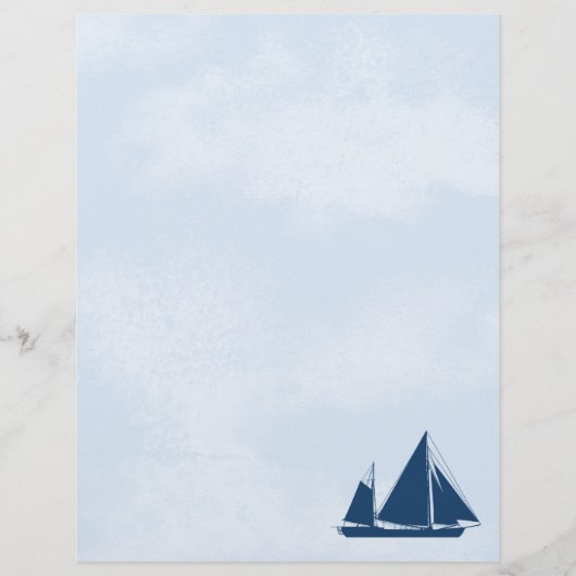 Sailboat und Sky Stationery Letterhead (Vorderseite)