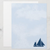 Sailboat und Sky Stationery Letterhead (Vorne/Hinten)