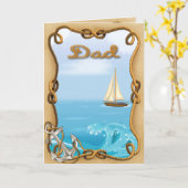 Sailboat Vatertag Grußkarte Karte (Gelbe Blume)