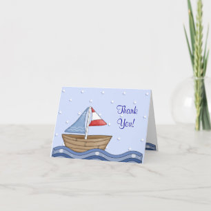 Sailboat Vielen Dank Notecard Dankeskarte