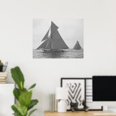 Sailboat Vigilant 1893 Poster (Heimbüro)