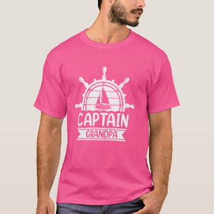 Sailboat Vintag Captain Grandpa Sailor Segeln T-Shirt