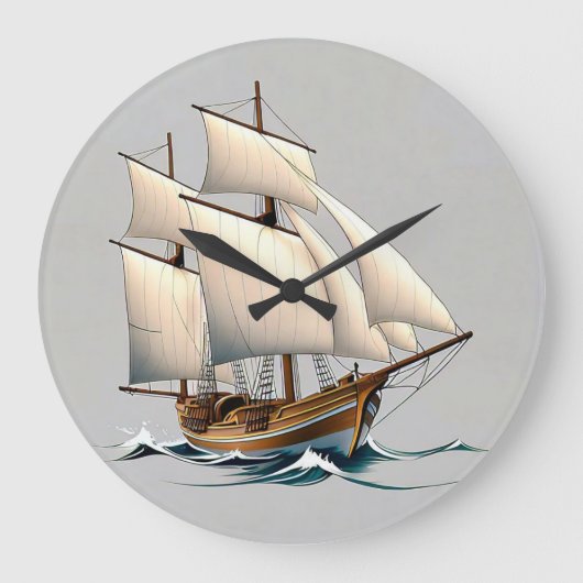 Sailboat-Wanduhr Große Wanduhr (Vorderseite)