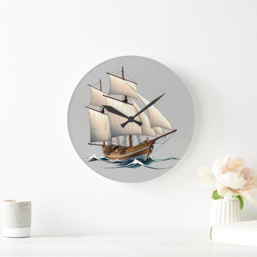 Sailboat-Wanduhr Große Wanduhr (Zuhause)