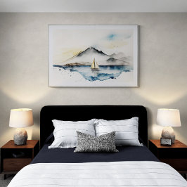 Sailboat Watercolor Poster