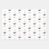 Sailboat Wedding Nautical Birthday Baby Dusche Geschenkpapier Set (Vorderseite)