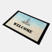 Sailboat Welcome Door Mat Fußmatte (Schrägansicht)