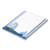 Sailboat & Whale Notepad Notizblock (Rotiert)