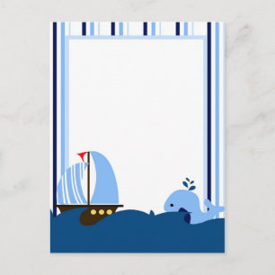 Sailboat & Whale Postkarte