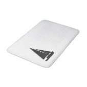Sailboat White Badematte (Schrägansicht)