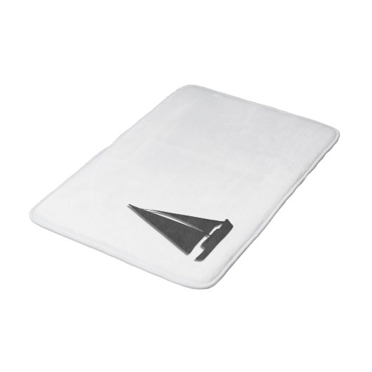 Sailboat White Badematte (Schrägansicht)