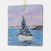 Sailboat Winterschmuck Keramikornament (Links)