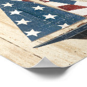 Sailboat With American Flag Poster (Ecke)