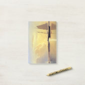 Sailboat Yacht Boat Ocean Sunrise Post-it Notes Klebezettel (Auf Schreibtisch)