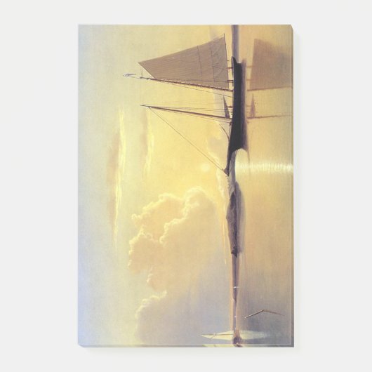 Sailboat Yacht Boat Ocean Sunrise Post-it Notes Post-it Klebezettel (Vorderseite)