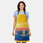Sailboats All-over-Print-Schürze Schürze (Getragen)