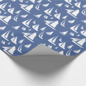 Sailboats Collection Wrap Geschenkpapier (Ecke)