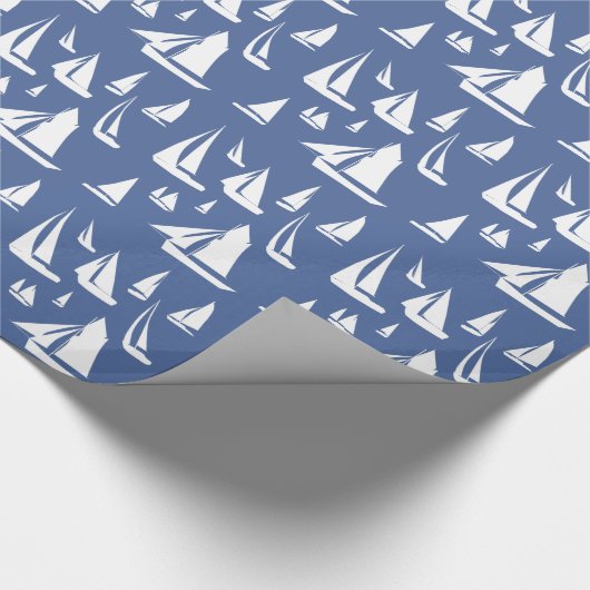 Sailboats Collection Wrap Geschenkpapier (Ecke)