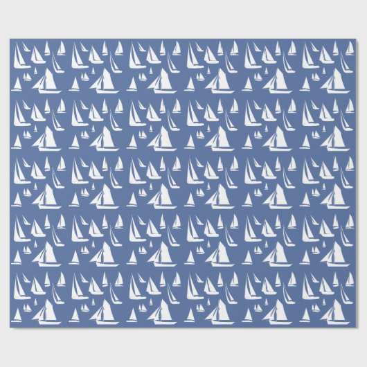 Sailboats Collection Wrap Geschenkpapier (Flach)