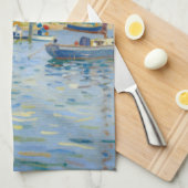 Sailboats Impressionism New England Geschirrtuch (Viertel Falte)