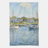 Sailboats Impressionism New England Geschirrtuch (Vertikal)