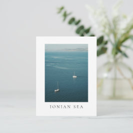 Sailboats in the Ionian sea, near Corfu Postkarte