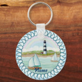 Sailboats Lighthouse Schlüsselanhänger (Vorderseite)
