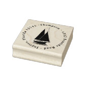 Sailboats Name der nautischen Familie mit Adresse Gummistempel (Stempel)