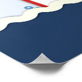 Sailboats Nautical Baby Dusche Poster (Ecke)