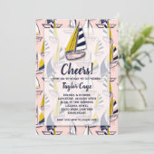Sailboats Nautical Birthday Einladungen (Stehend Vorderseite)