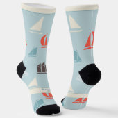 Sailboats, Nautical Blue Hobby Socken (Gewinkelt)