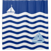 Sailboote Day Custom Duschvorhang (Vorderseite)
