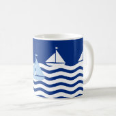 Sailboote Day Custom Kaffeetasse (VorderseiteRechts)