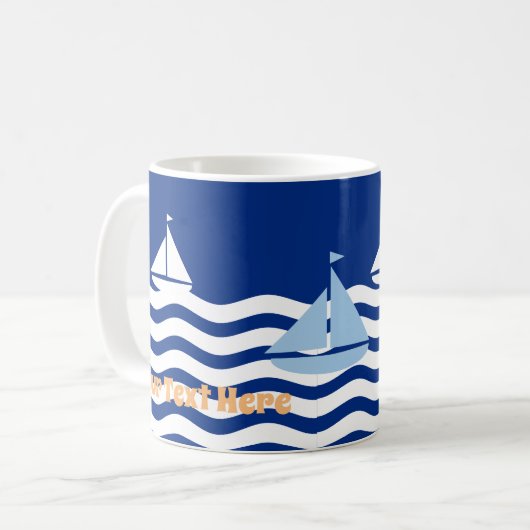 Sailboote Day Custom Kaffeetasse (Vorderseite Links)