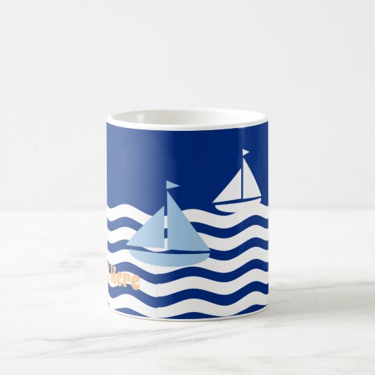 Sailboote Day Custom Kaffeetasse (Mittel)