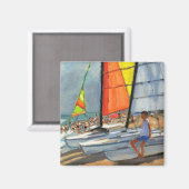 Sailboote Garrucha Spanien Magnet (Vorderseite/Rückseite)