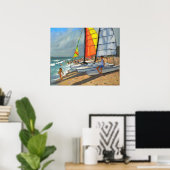 Sailboote Garrucha Spanien Poster (Heimbüro)