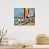 Sailboote Garrucha Spanien Poster (Küche)