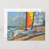 Sailboote Garrucha Spanien Postkarte (Vorne/Hinten)