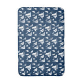 Sailboote Nautical Navy Blue Badematte (Vorderseite Vertikal)