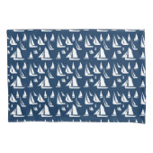 Sailboote Nautical Navy Blue Kissenbezug (Vorderseite)