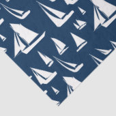 Sailboote Nautical Navy Blue  Seidenpapier (Ausschnitt)