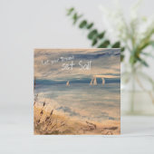 Sailboote Notecard Dankeskarte (Stehend Vorderseite)