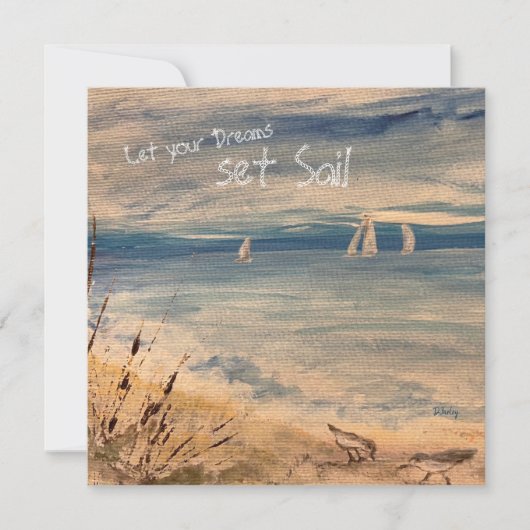 Sailboote Notecard Dankeskarte (Vorderseite)