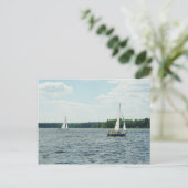 Sailboote Post Card Postkarte (Stehend Vorderseite)
