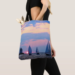 Sailboote Sunset Tote Bag Tasche