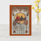 Sailboote Vignette Vintag Geburtstag Karte (Gelbe Blume)